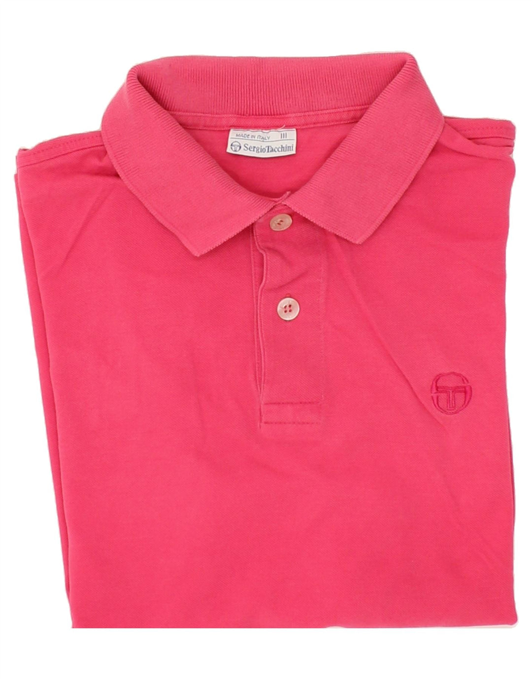 SERGIO TACCHINI Mens Polo Shirt Small Pink Vintage Sergio Tacchini and Second-Hand Sergio Tacchini from Messina Hembry 