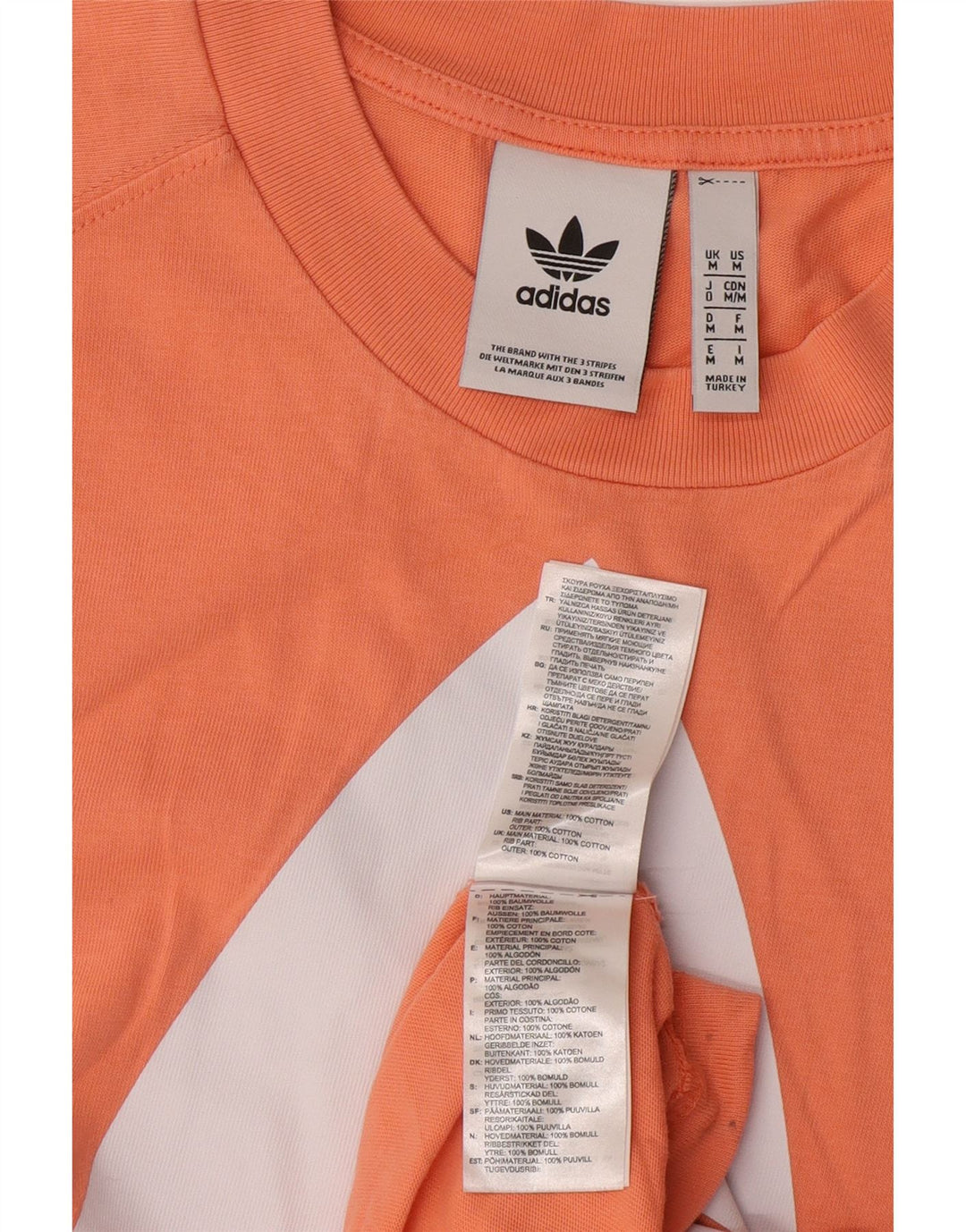 Męska koszulka z grafiką Adidas, średnia, pomarańczowa bawełna