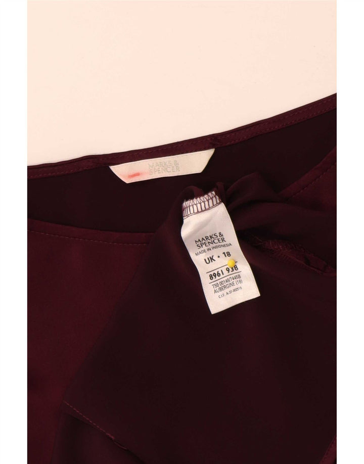 Damska bluzka bez rękawów Marks & Spencer, UK 18 XL, bordowy poliester