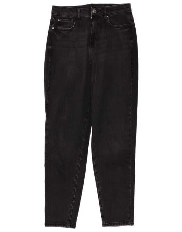 Marks & Spencer Damskie dżinsy Mom Tapered UK 10 Small W30 L29 Czarna bawełna
