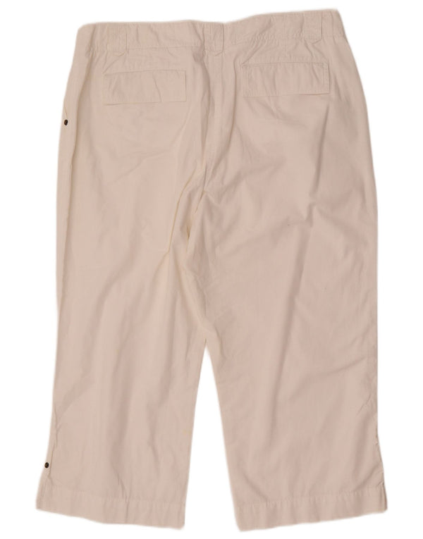 Marks & Spencer Damskie spodnie Capri z wysokim stanem UK 18 XL W34 L22 Białe