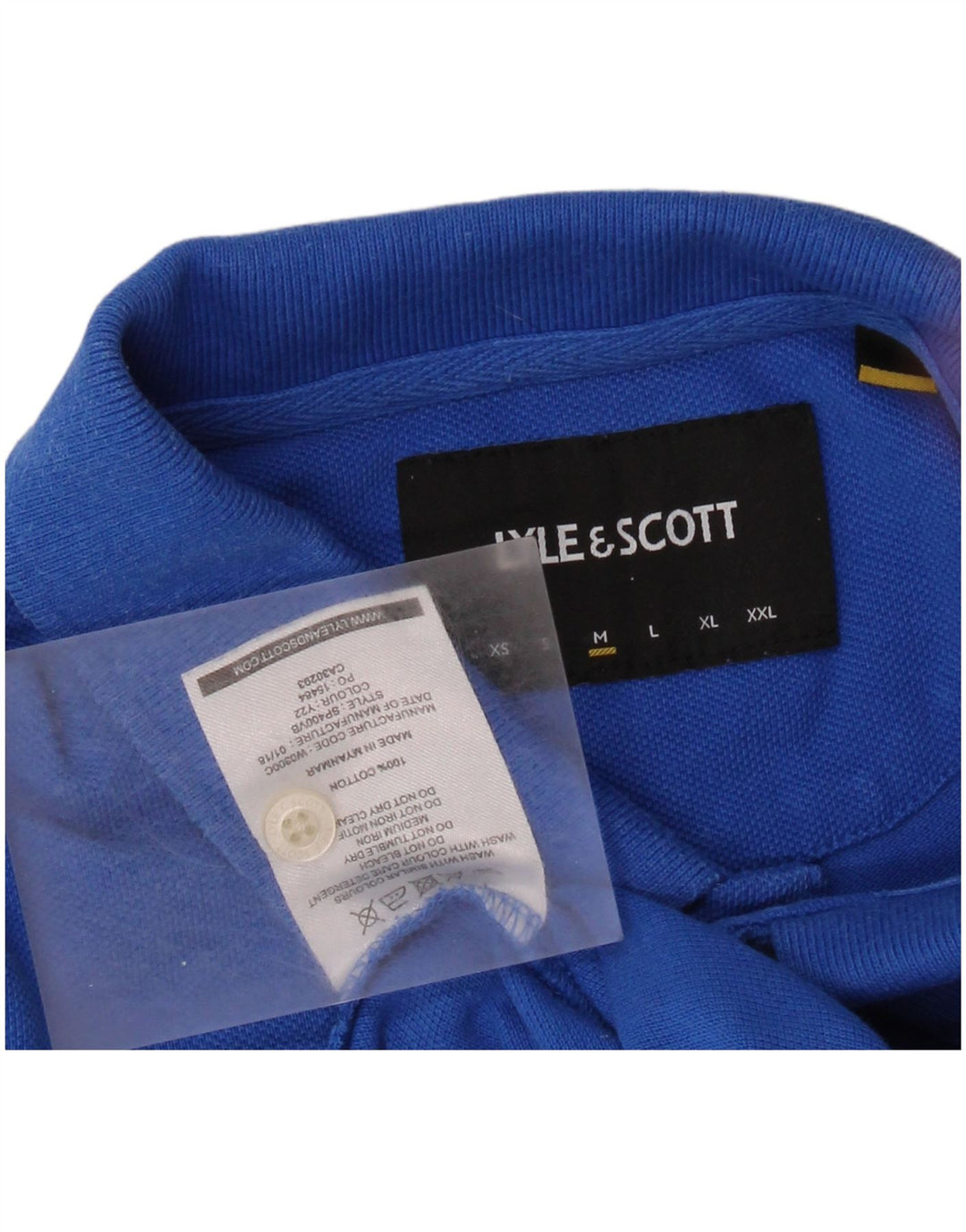 Męska koszulka polo LYLE & SCOTT, niebieska, bawełniana