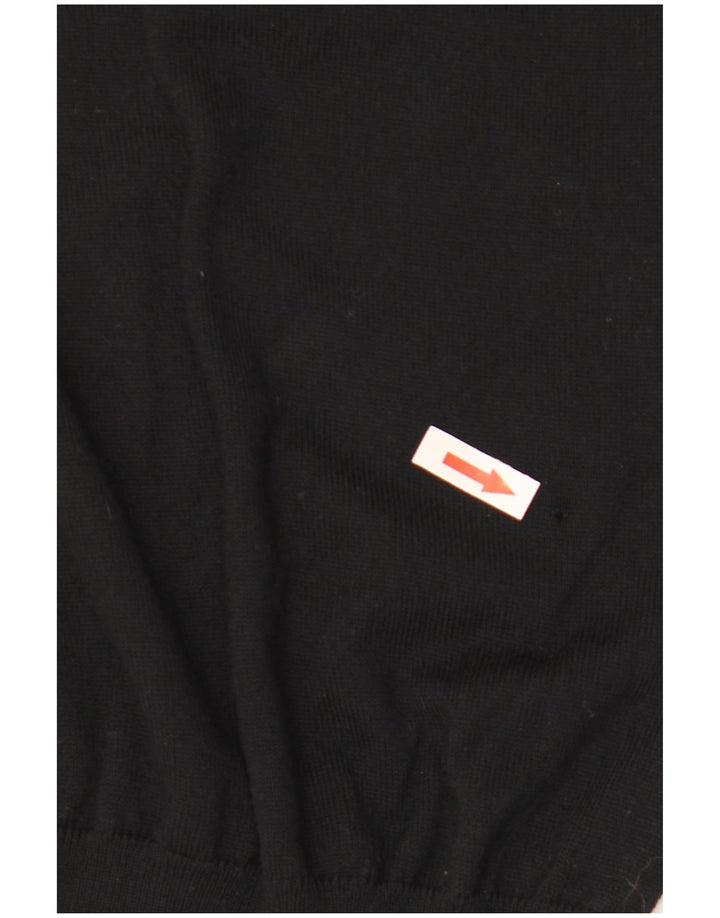 Męski sweter z golfem Hugo Boss 2XL, czarna wełna