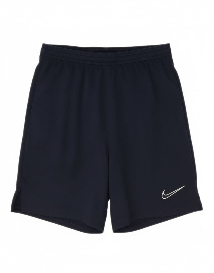 Chłopięce spodenki sportowe Nike Dri Fit w wieku 12-13 lat, duże, granatowe, poliestrowe