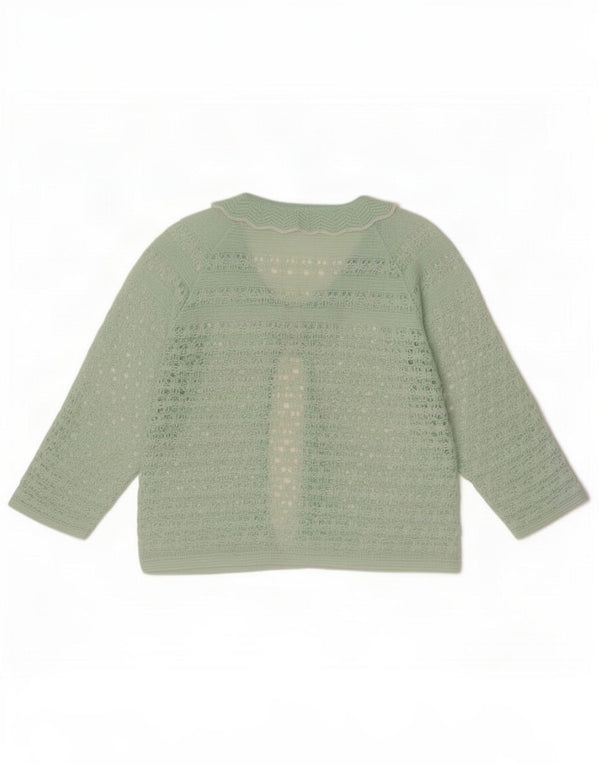 St. Bernard Womens 3/4 Sleeve Cardigan Sweater UK 16/18 Large Green Acrylic
