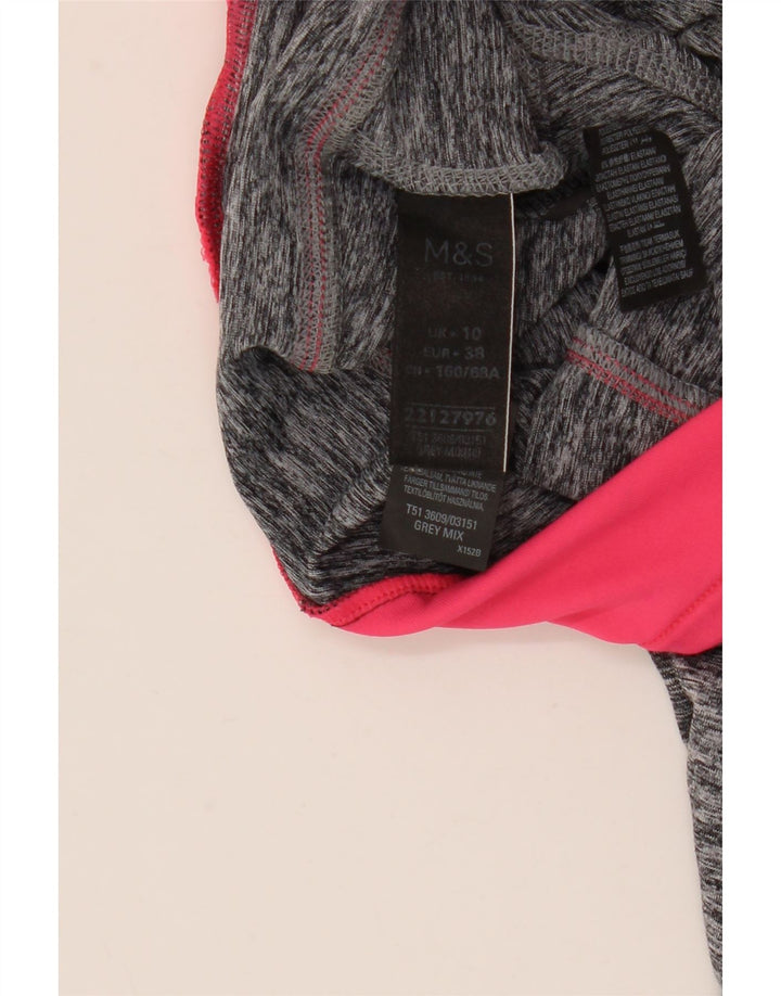 Damskie legginsy Capri MARKS & SPENCER UK 10, małe, szare, z blokami kolorów