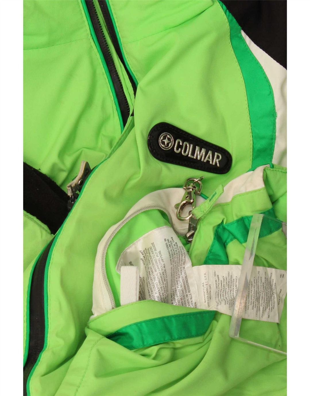 Damska kurtka narciarska Colmar z kapturem, oversize IT 40 XS, kolor zielony