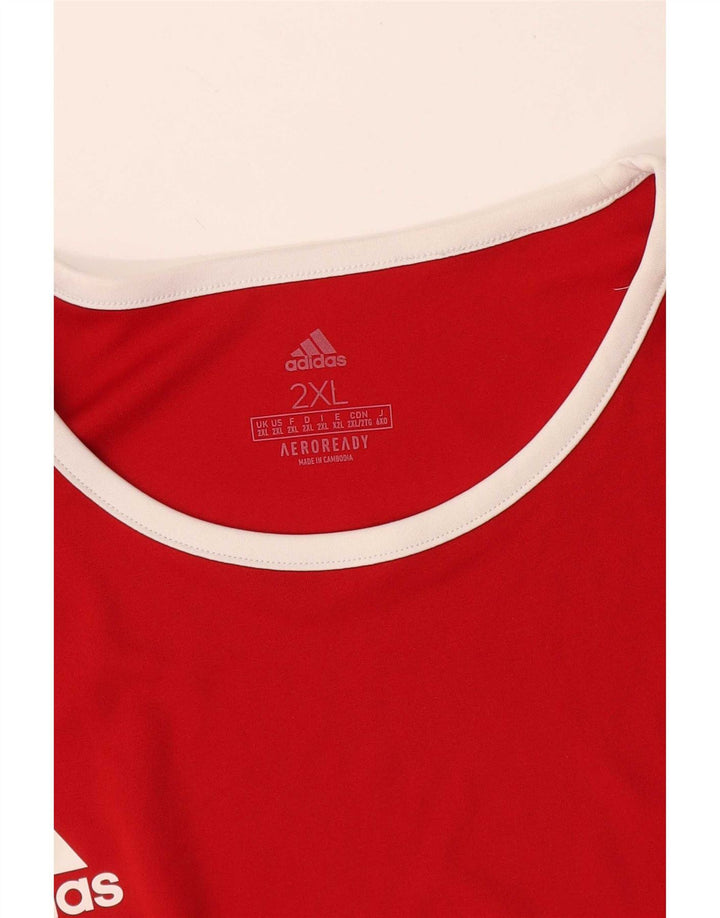 Koszulka męska Adidas Aeroready Top 2XL czerwona