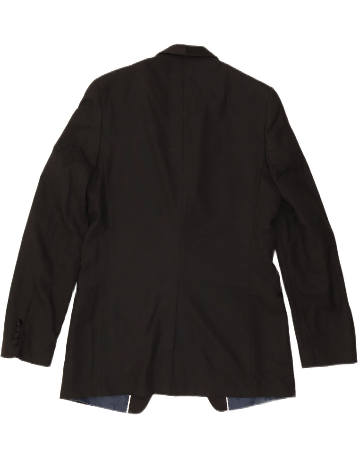Marks & Spencer Męska marynarka slim fit zapinana na 1 guzik UK 40, średnia czarna