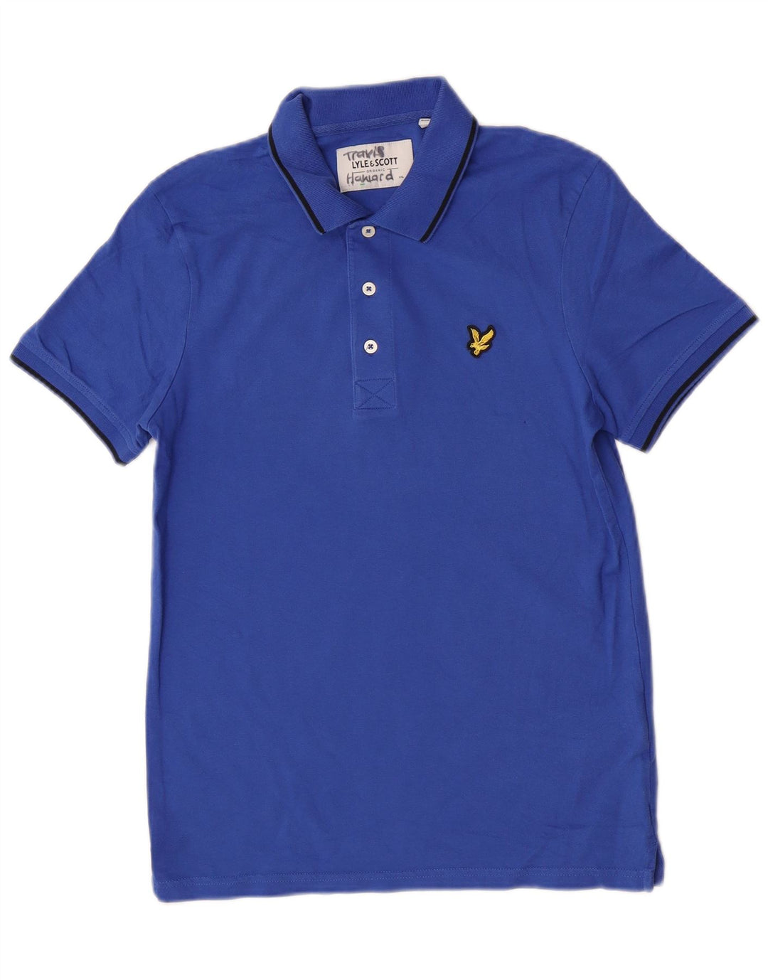 Męska koszulka polo Lyle & Scott, mała, niebieska, bawełniana