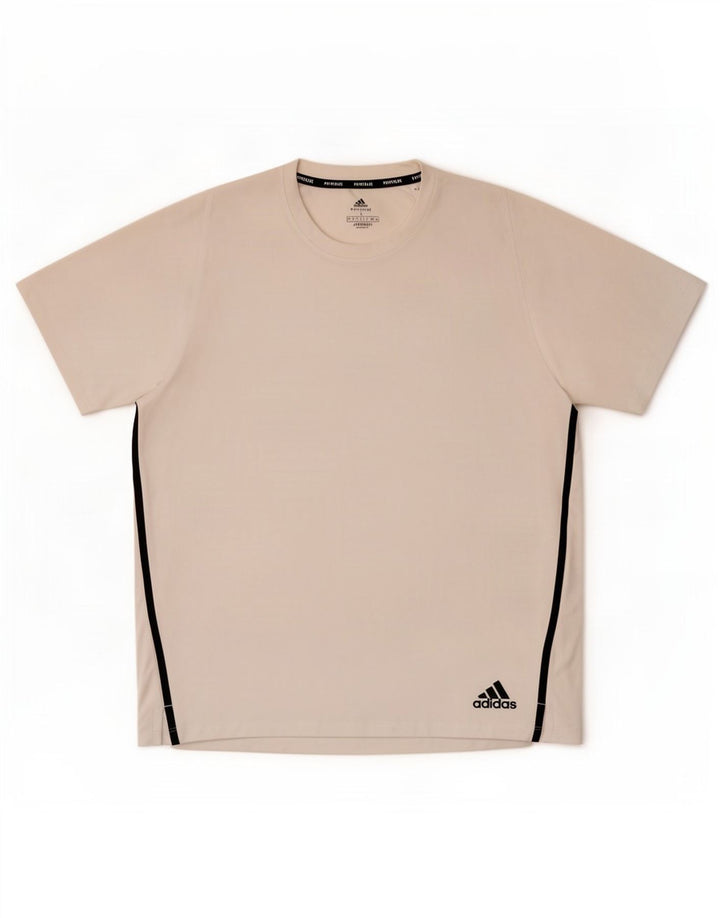 Adidas Męski T-shirt Aeroready Top Duży Biały Poliester