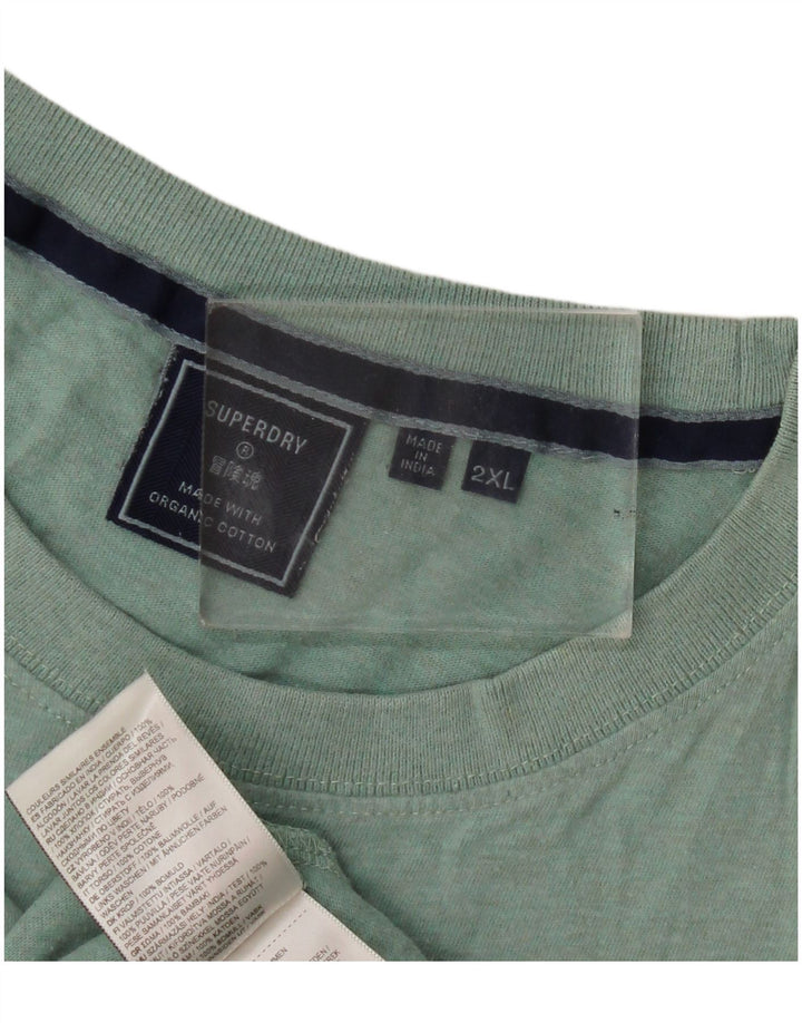 T-shirt męski Superdry Top 2XL, zielony, bawełniany