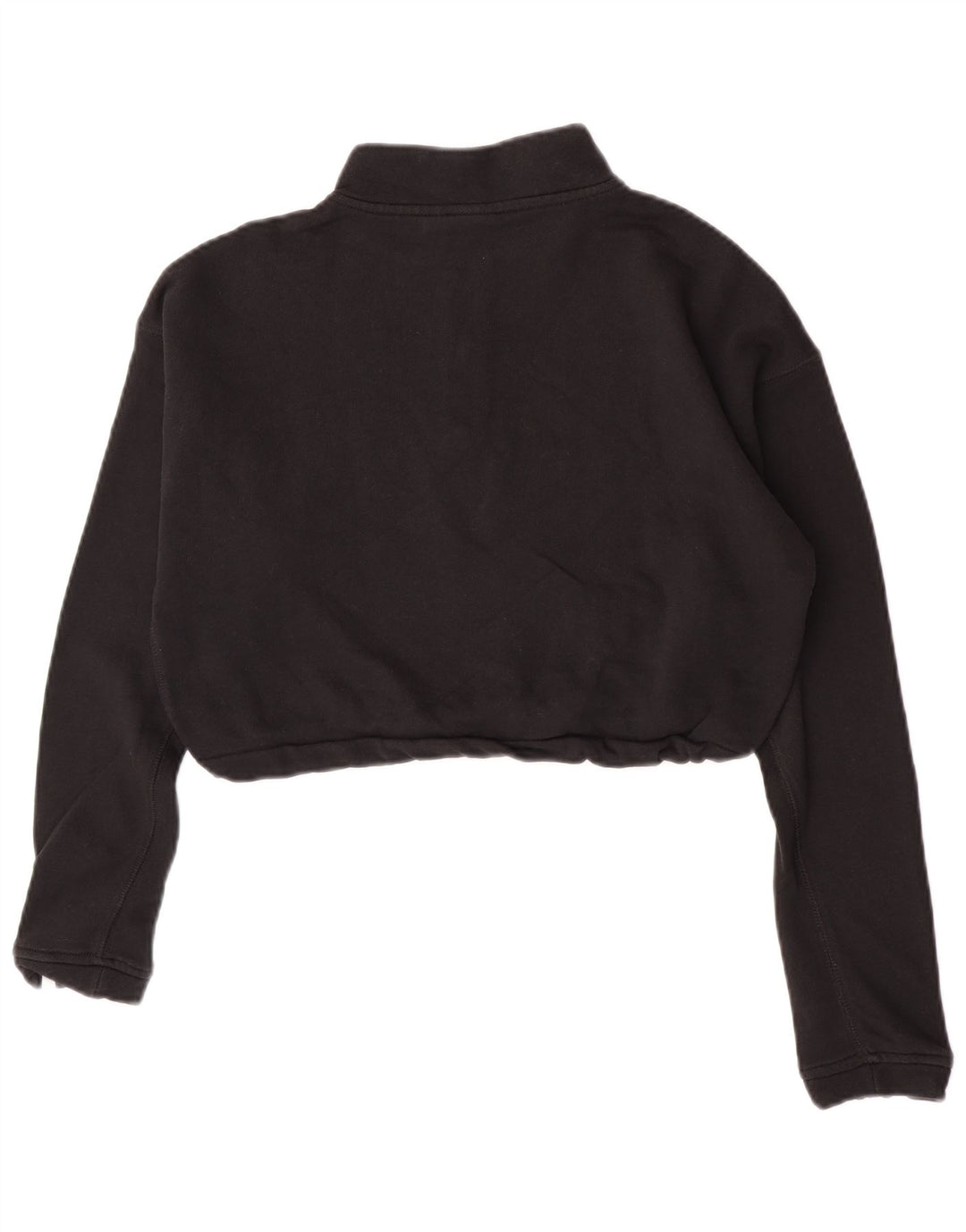 Damska bluza Adidas z krótkim rękawem i zamkiem błyskawicznym UK 12, średnia czarna bawełna