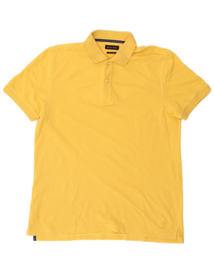 Męska koszulka polo Massimo Dutti, duża, żółta