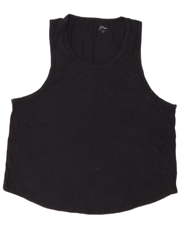 J. Crew Womens Vest Top UK 20 2XL Black Cotton