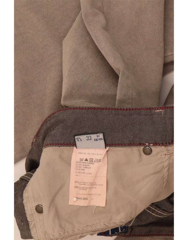 Męskie proste dżinsy Trussardi W31 L33 Szara bawełna
