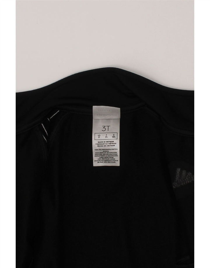 Adidas Chłopięca Dresowa Kurtka Top 2-3 Lat Czarny Poliester