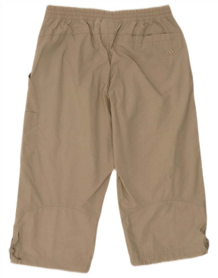 Męskie spodnie dresowe Adidas Cargo Capri, małe, beżowe, poliestrowe