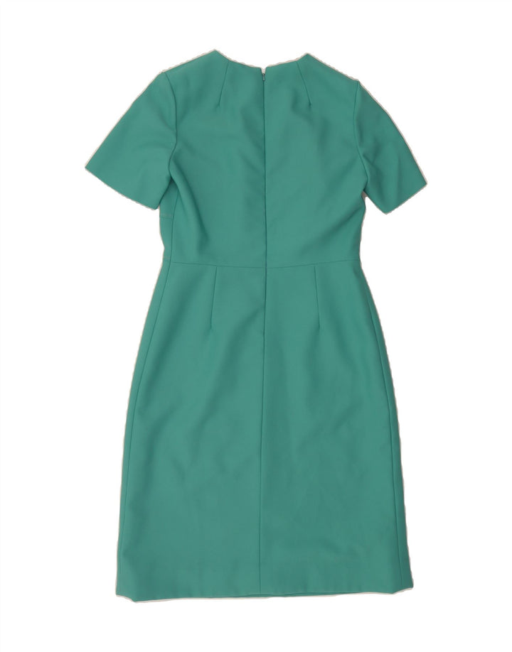 VINTAGE Womens Sheath Dress UK 12 Medium Turquoise Vintage Vintage and Second-Hand Vintage from Messina Hembry 