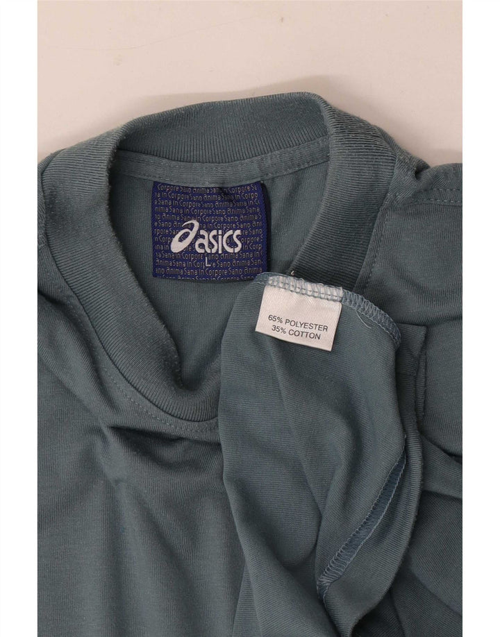 Męski T-shirt Asics, duży, niebieski, poliester