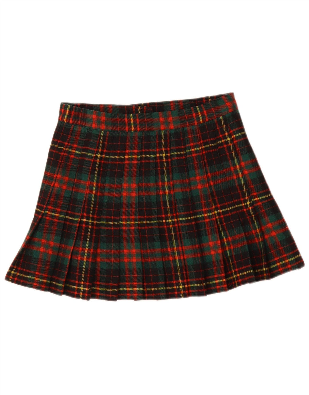 Vintage damska plisowana spódnica kopertowa IT 42 Medium W28 wielobarwna krata