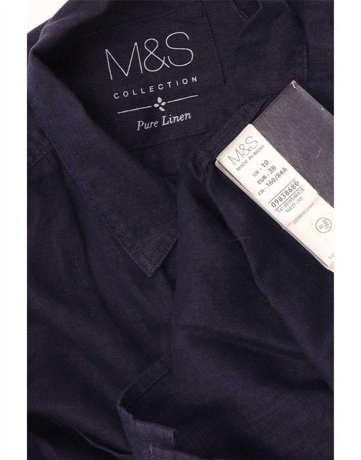 Koszula damska Marks & Spencer UK 10, mała, granatowa, lniana