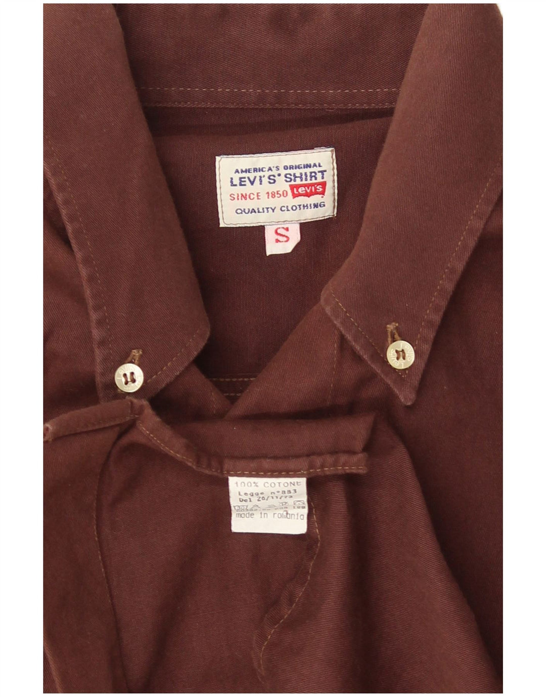 Koszula męska Levi's, mała, brązowa, bawełniana
