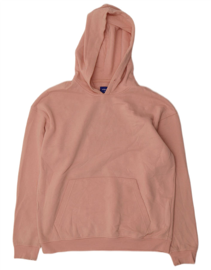 Męski sweter z kapturem Jack & Jones XL, różowy, poliester