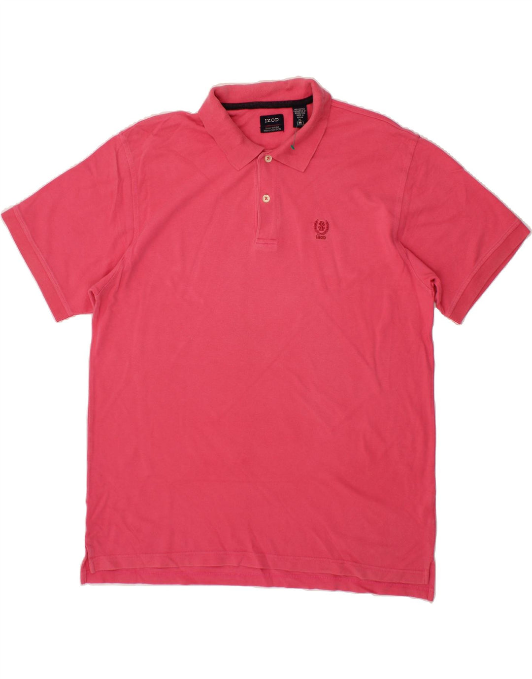 IZOD Mens Polo Shirt XL Pink Cotton Vintage Izod and Second-Hand Izod from Messina Hembry 