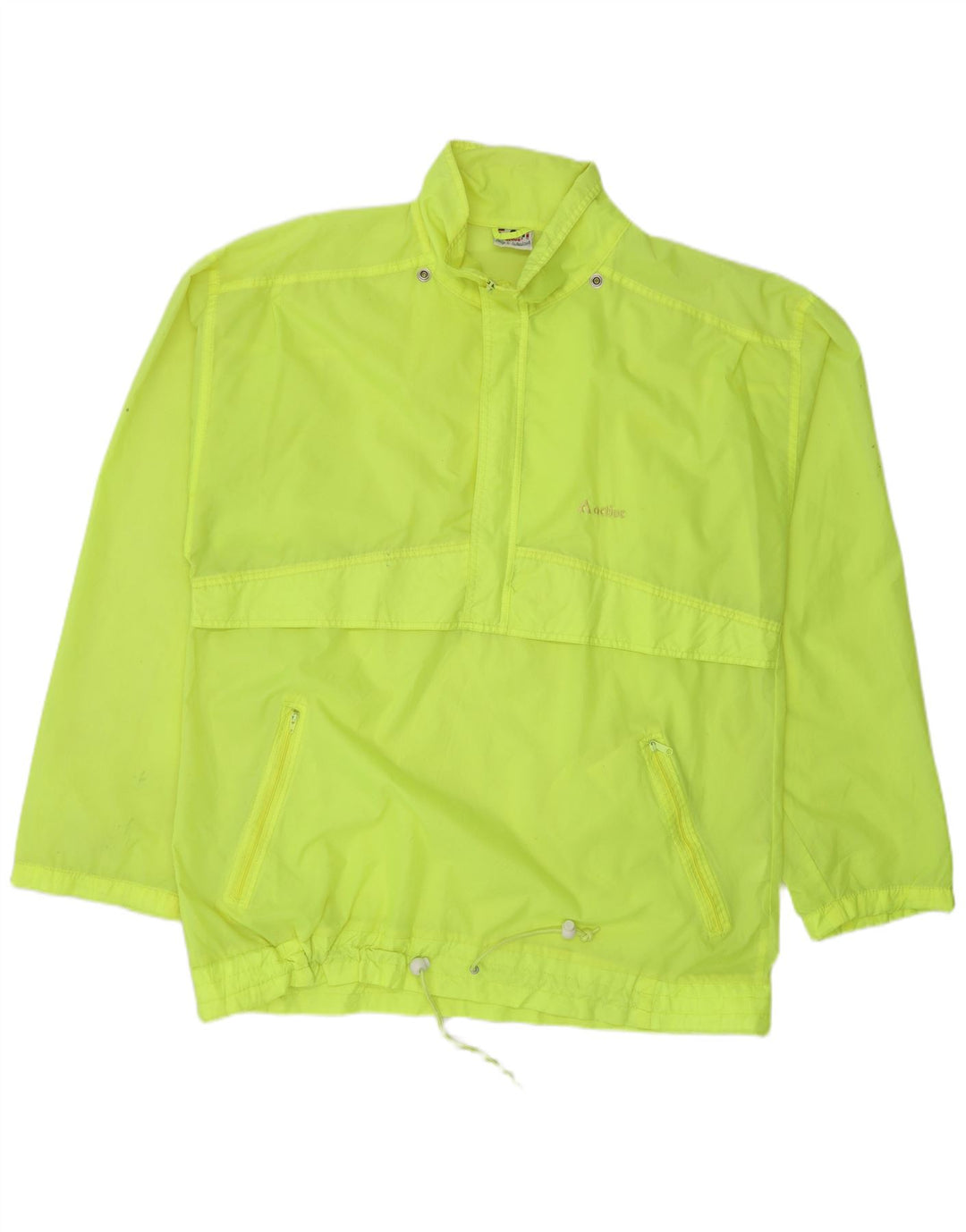 ACTIVE Mens Pullover Rain Jacket UK 42 XL Yellow Polyamide