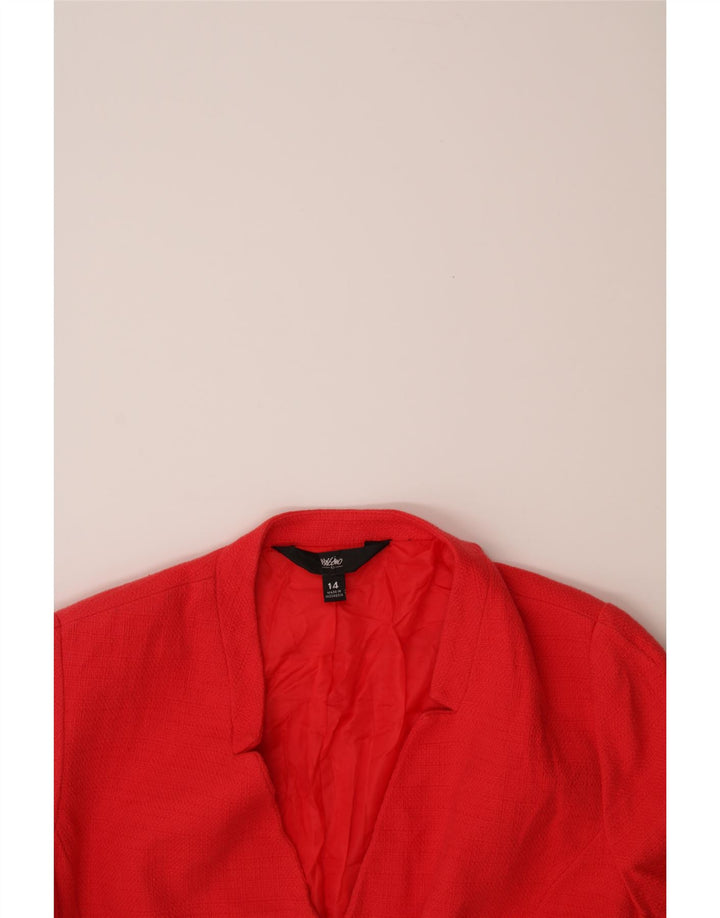 MOSSIMO Womens Crop Blazer Jacket US 14 XL Pink Cotton Vintage Mossimo and Second-Hand Mossimo from Messina Hembry 