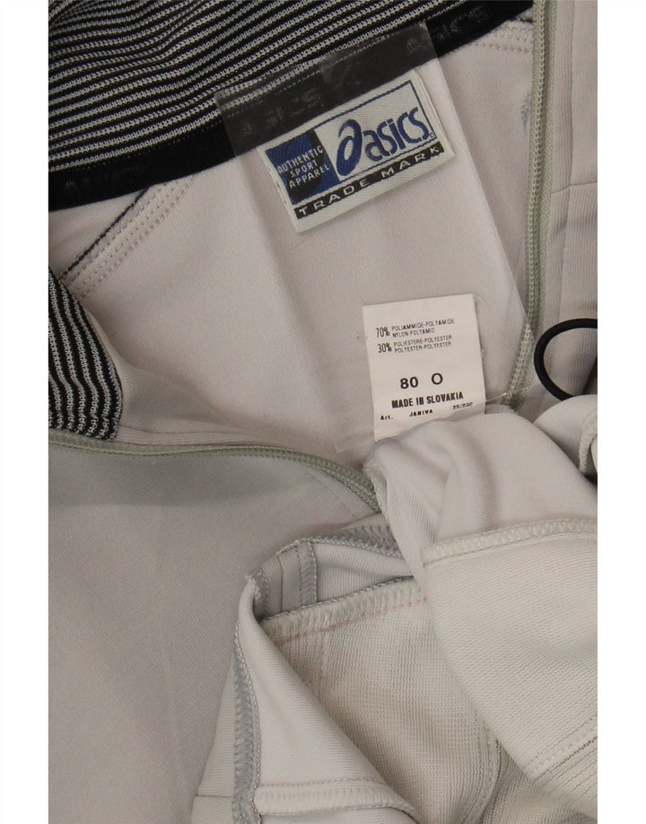 ASICS Womens Tracksuit Top Jacket UK 14 Medium Grey Polyamide