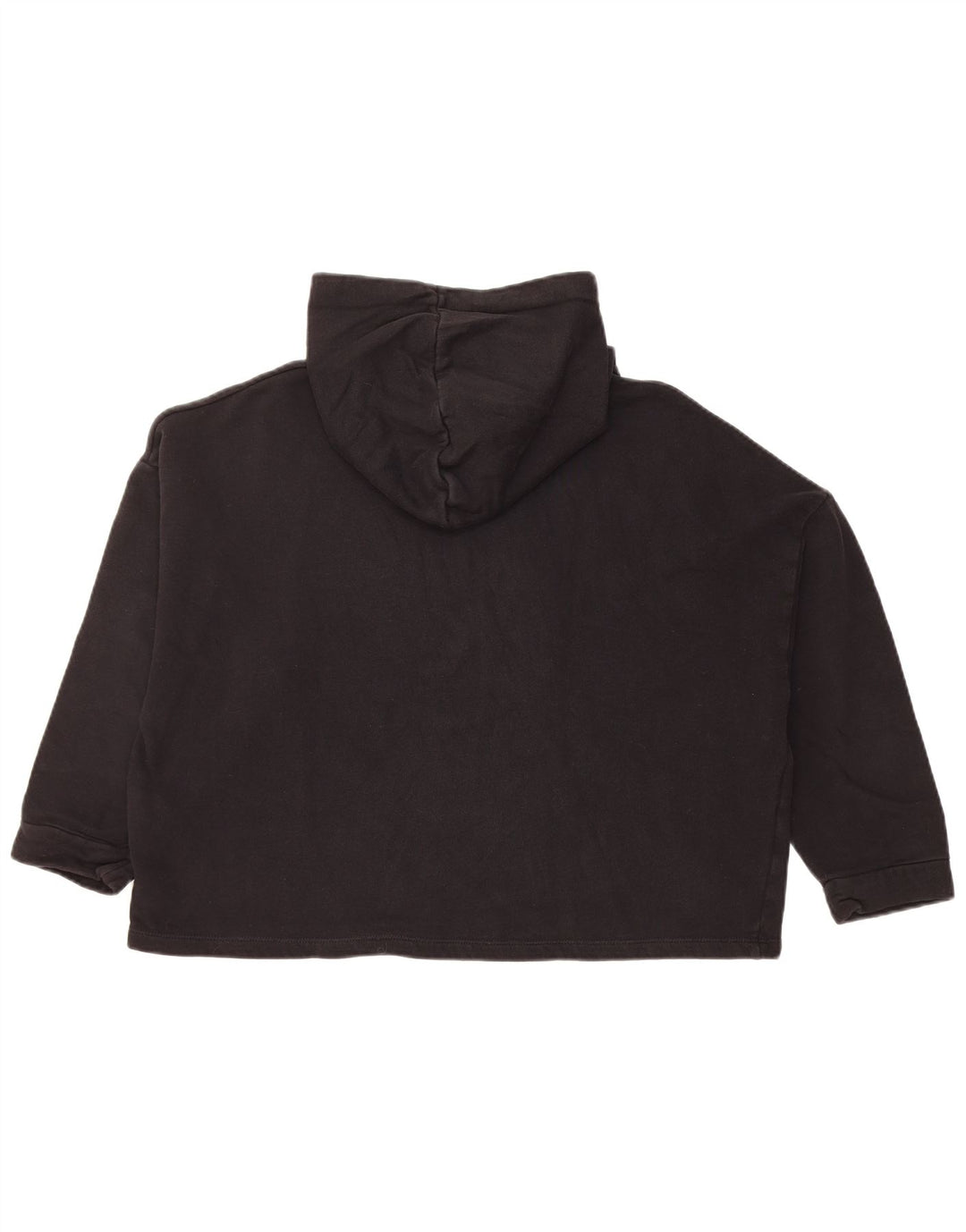 Damska bluza z kapturem GUESS, oversize, z rękawami 3/4 i grafiką, UK 8, mała czarna