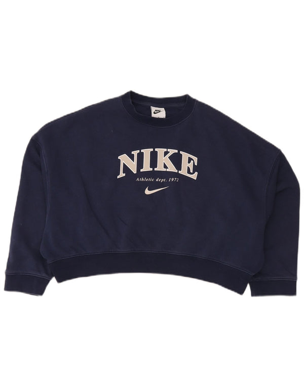 Bluza dziewczęca NIKE Crop Oversize 10-11 lat, średni granat