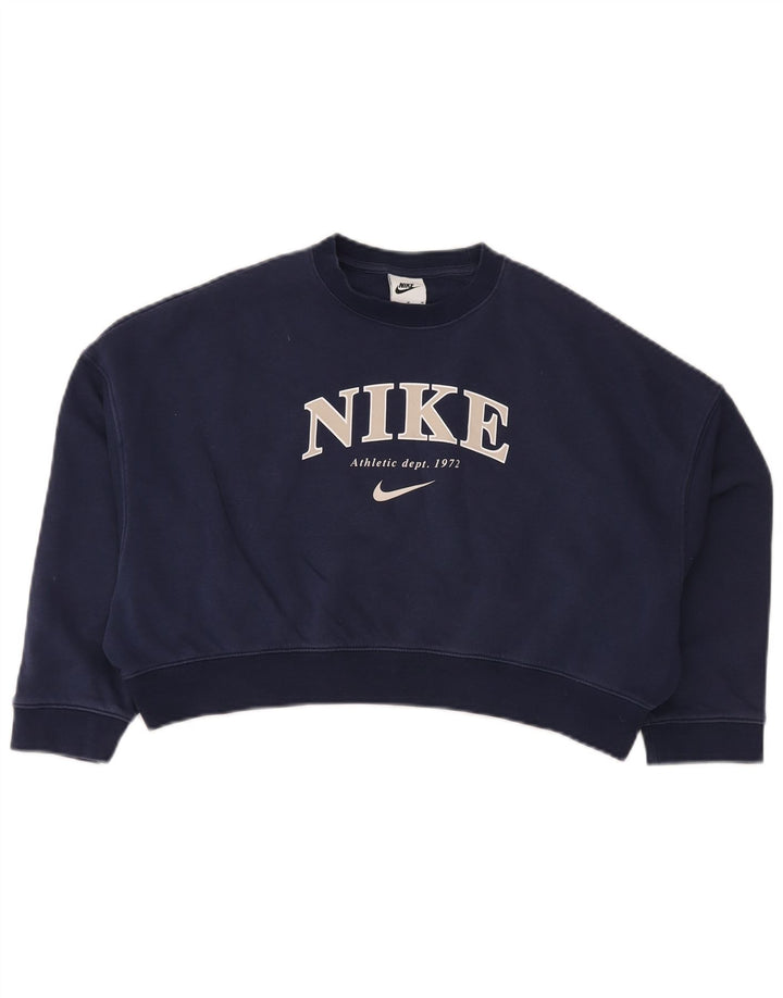 Bluza dziewczęca NIKE Crop Oversize 10-11 lat, średni granat