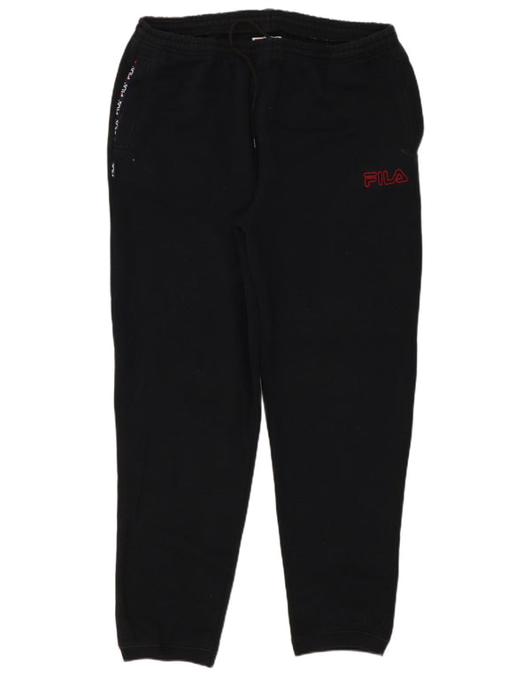 Fila Mens Graphic Tracksuit Trousers Joggers XL  Black Cotton
