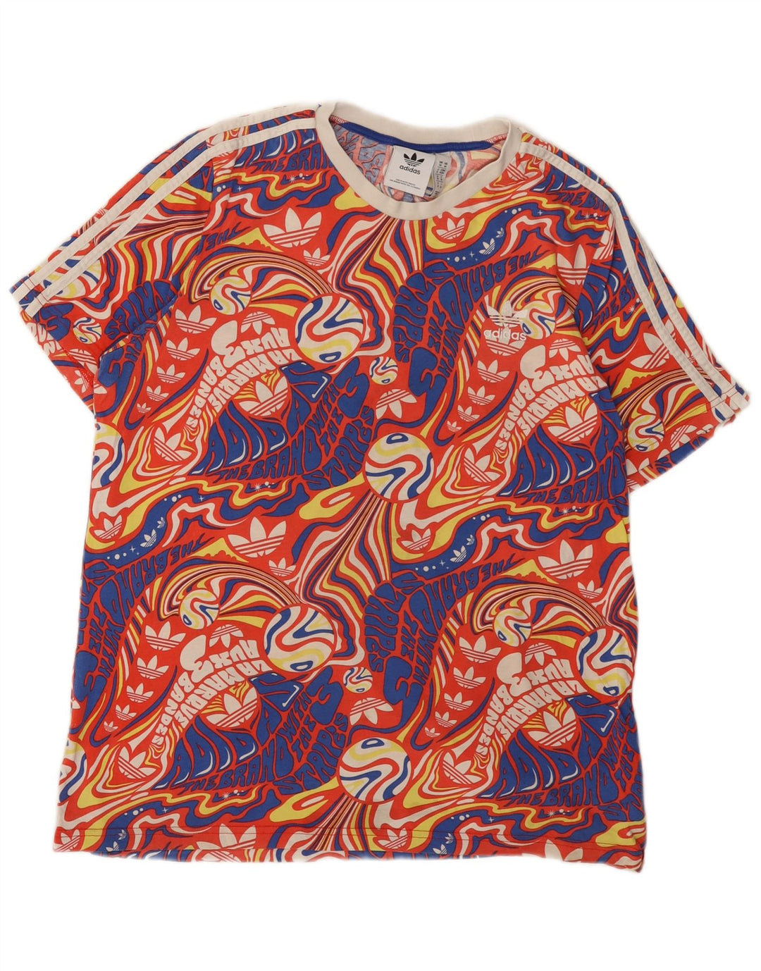 Męska koszulka z grafiką Adidas, średnia, wielobarwna bawełna
