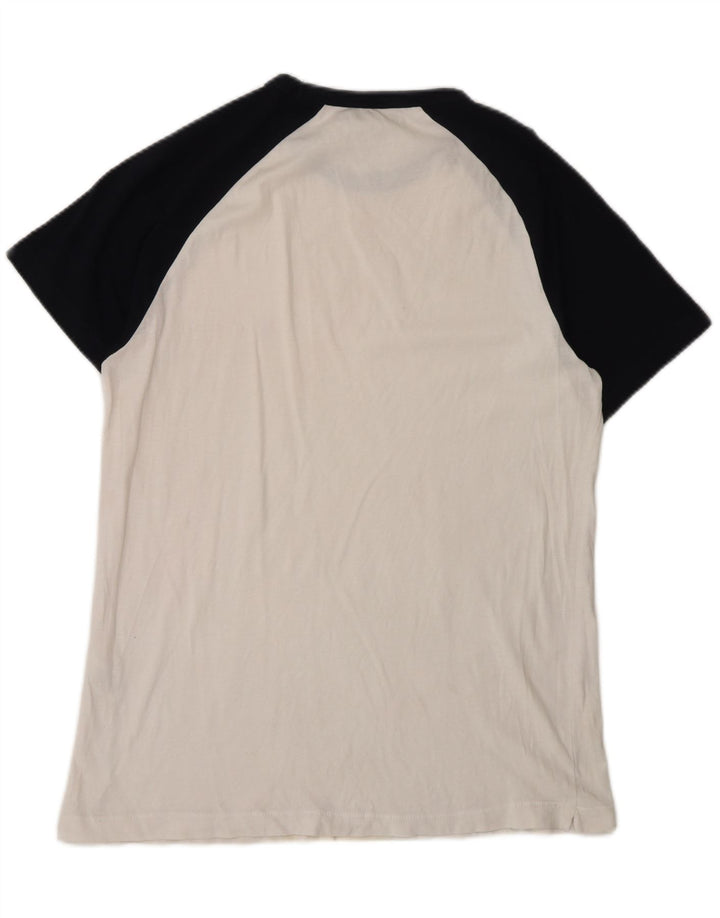 T-shirt damski French Connection, duży, biały, bawełniany z blokami kolorów