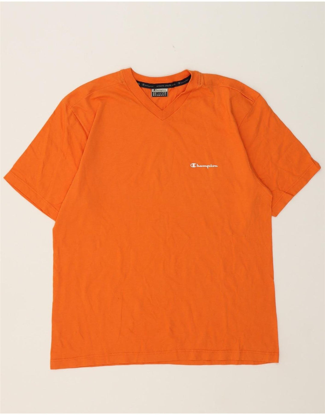 CHAMPION Mens T-Shirt Top Large Orange Cotton Vintage Champion and Second-Hand Champion from Messina Hembry 