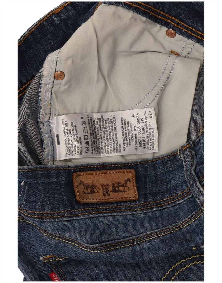 Damskie jeansy Levi's 571 Slim W30 L28 Niebieskie bawełniane