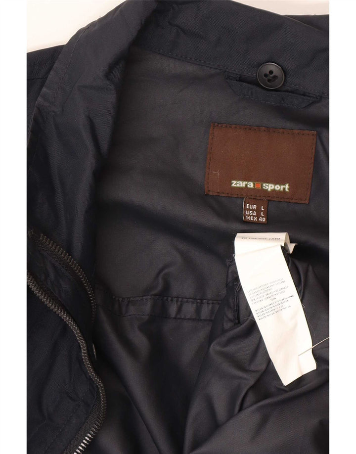 Męska kurtka Utility Jacket Zara UK 40, duża, granatowa, nylonowa