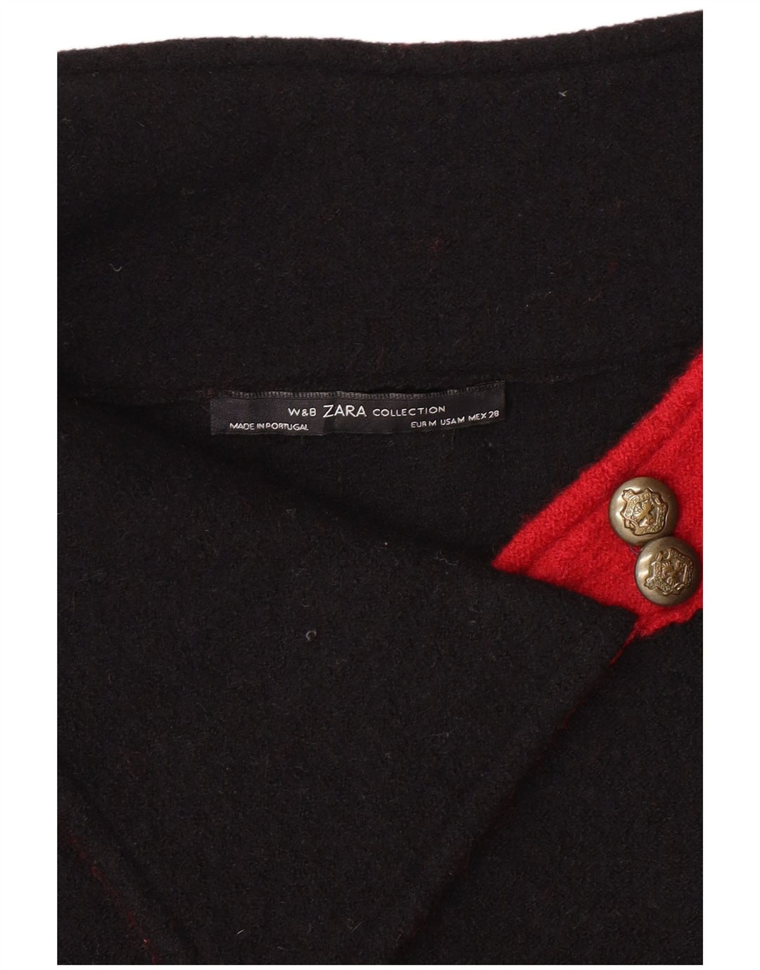 Damski sweter ZARA z szalowym dekoltem UK 14 w kolorze średniej czerwieni