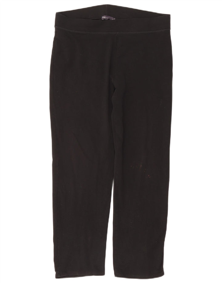 Legginsy damskie Marks & Spencer UK 16, duże, czarne, bawełniane