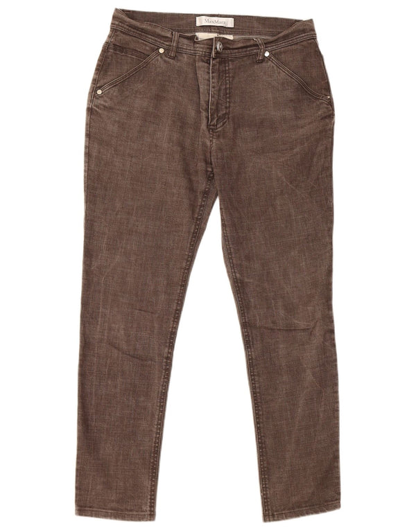 Damskie jeansy Max Mara Slim Cropped UK 10 Small W30 L25 Szara bawełna
