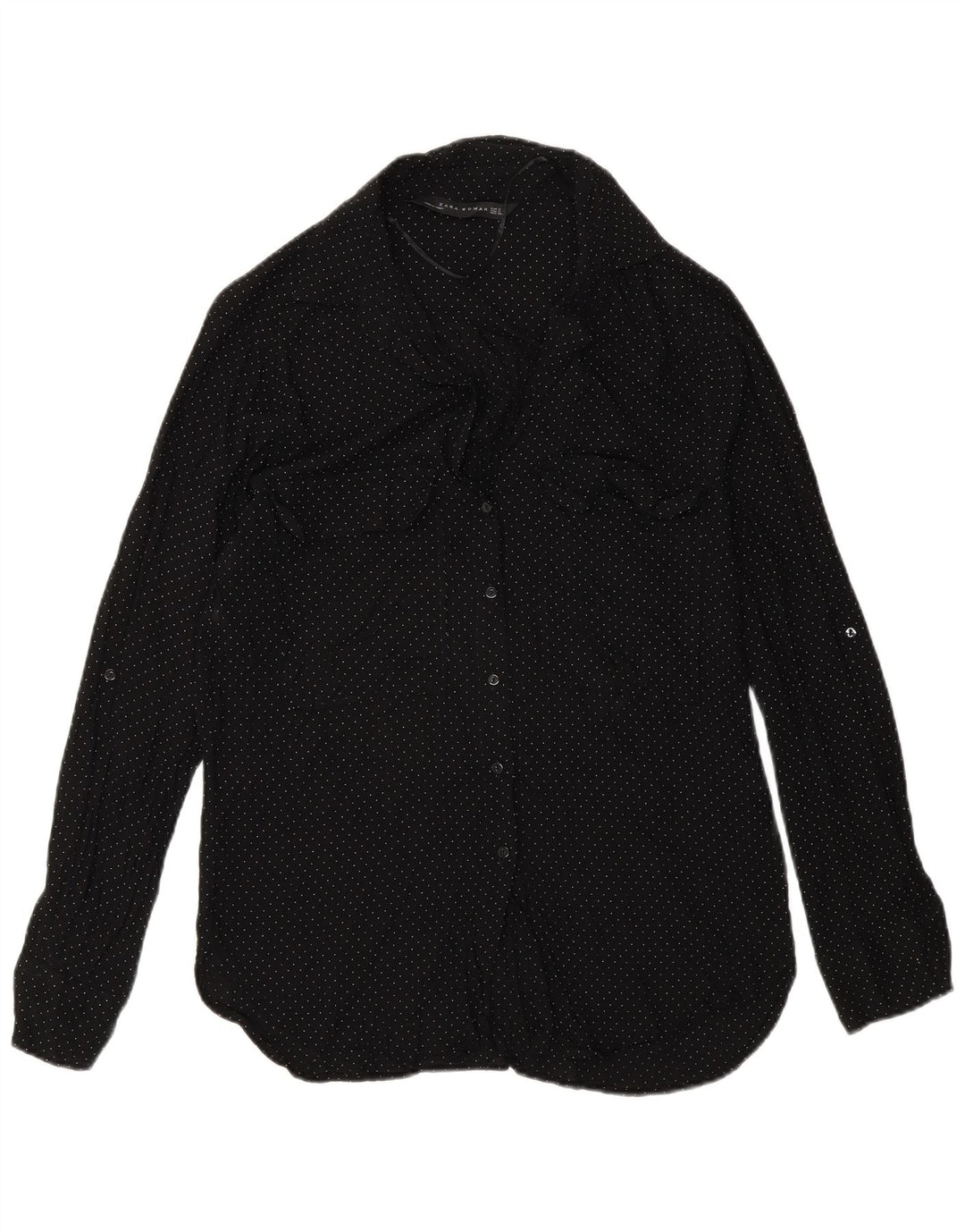 Koszula damska Zara UK 10 Small Black w kropki, wiskoza