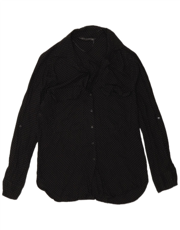 Koszula damska Zara UK 10 Small Black w kropki, wiskoza
