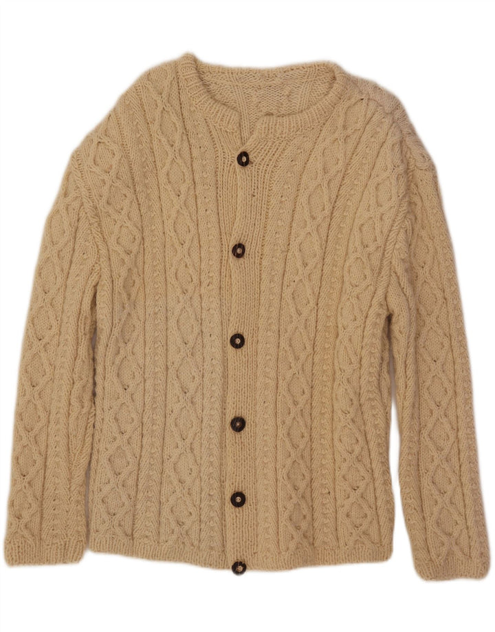 Sweter męski w stylu vintage, duży, beżowy