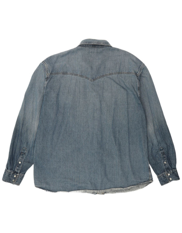 Męska koszula dżinsowa WRANGLER 2XL, niebieska, bawełniana