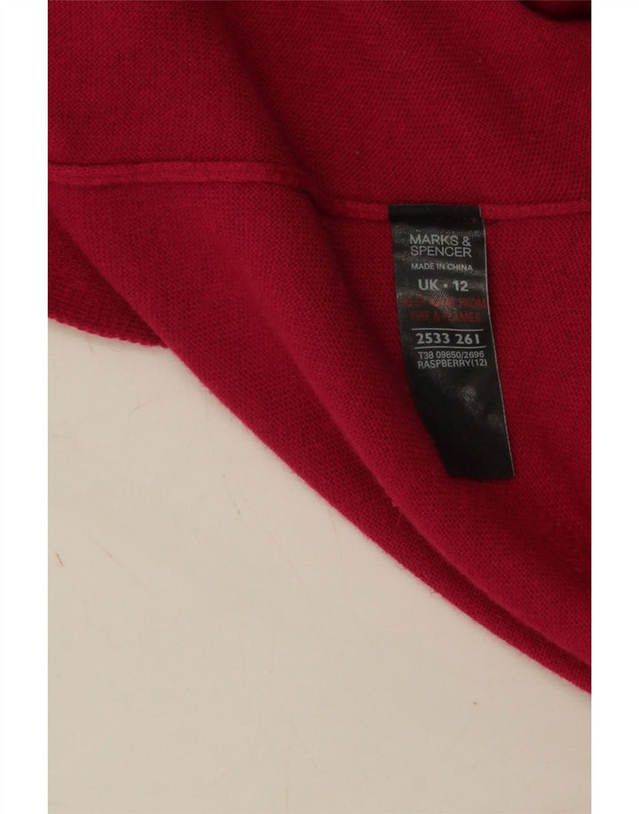 Asymetryczny sweter damski Marks & Spencer UK 12, średni róż
