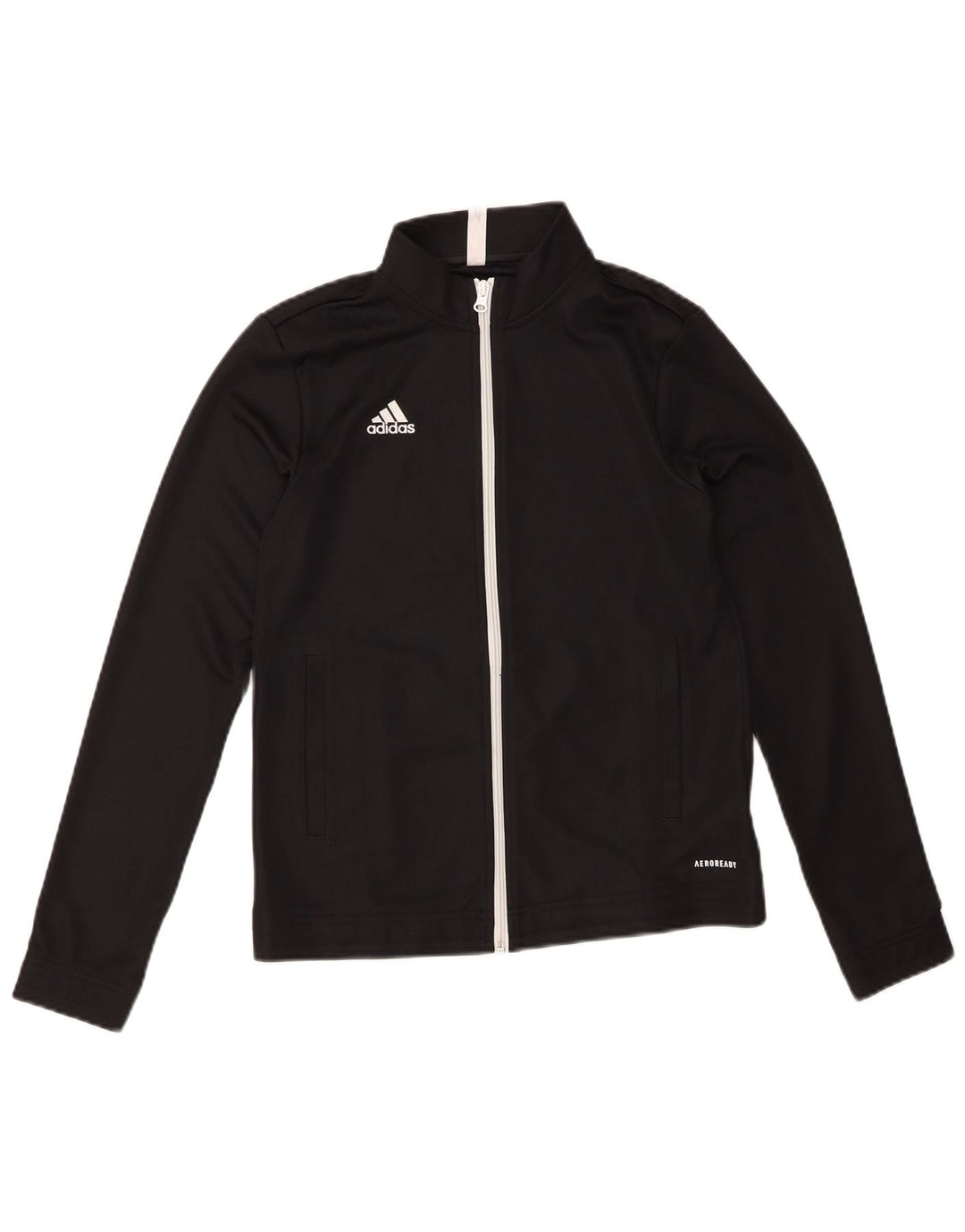 ADIDAS Womens Aeroready Tracksuit Top Jacket UK 8/10 Small Black Polyester